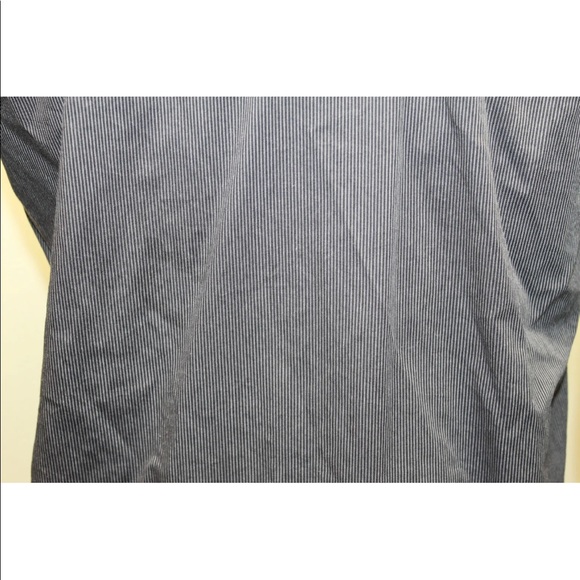 Vroom and Dreesmann Men Long Sleeve Shirt Polo Striped Dark Gray Small Cotton - Picture 3 of 12